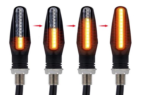 4X Illuminazione universale per motocicli Luci lampeggianti per acqua corrente LED Indicatore di direzione per moto Indicatore di coda Indicatore lampeggiante Flexibl3404162