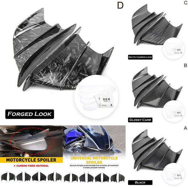 Neuer Universal-Luftabweiser, stationärer Flügel, Seitenwindmesser, ausgestattet mit selbstklebendem Aufkleber-Stil, geeignet für Motorrad W5s6