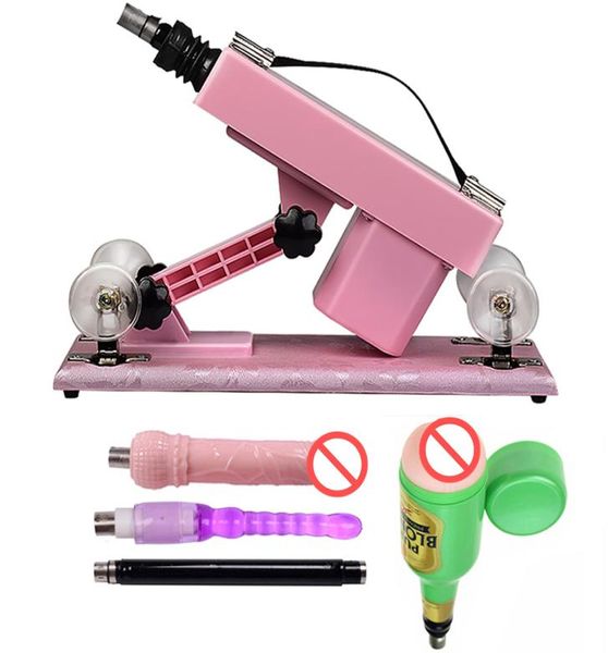 Mitragliatrice automatica rosa per uomini e donne, dildo e mobili sessuali per masturbazione maschile, per coppie, giocattoli sessuali per macchine robotiche3675209