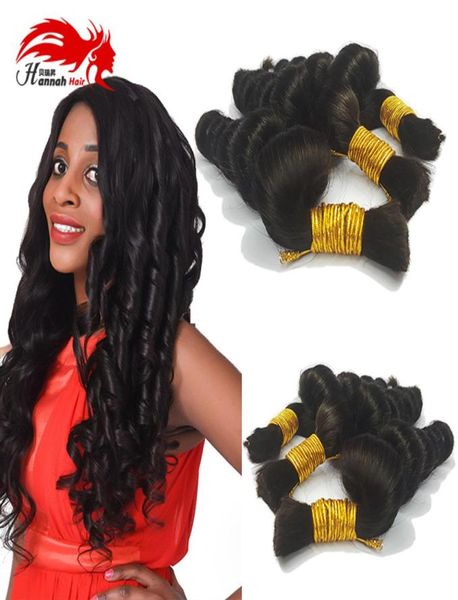 7A capelli brasiliani mini intrecciatura capelli sfusi onda sciolta capelli sfusi per intrecciare fasci onda profonda allentata brasiliana8167904