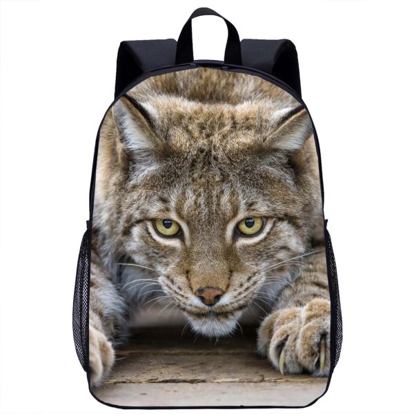 Zaino Lynx Zaino Zaino per la scuola per bambini Stampa 3D con animali Borsa per laptop da viaggio per adolescenti 17 pollici Stagione scolastica Regalo per ragazze Ragazzi