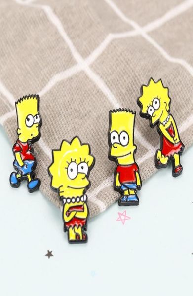 Japan Simpson Brosche Cartoon Kleidung Tasche Dekoration Kreative Lustige Brosche Zinklegierung Galvanik Öl tropfende Nadel Kreuz Grenze 9534916