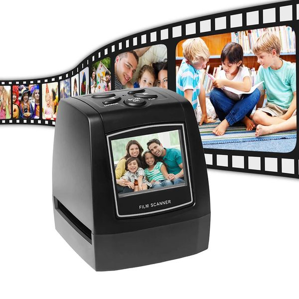 Tragbarer Negativfilmscanner, 35135 mm Diafilmkonverter, digitaler Bildbetrachter mit 2,4-Zoll-LCD und integrierter Bearbeitungssoftware 240229