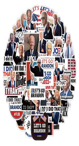 Adesivo per bagagli impermeabile 50 pezzi Set I Did That Joe Biden Cartoon Divertenti adesivi Graffiti per laptop Fai da te Custodia per auto Skateboard Helme7629023