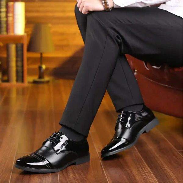 Sapatos de vestido altura chave com gravatas tamanho masculino 49 homens brancos homens vestir tênis esportes ajuste largo fornecedores