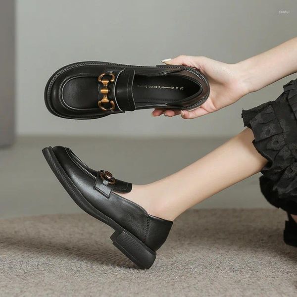 Модельные туфли Осенняя женская обувь из натуральной кожи на мягкой подошве French Lefu Номер продукта-