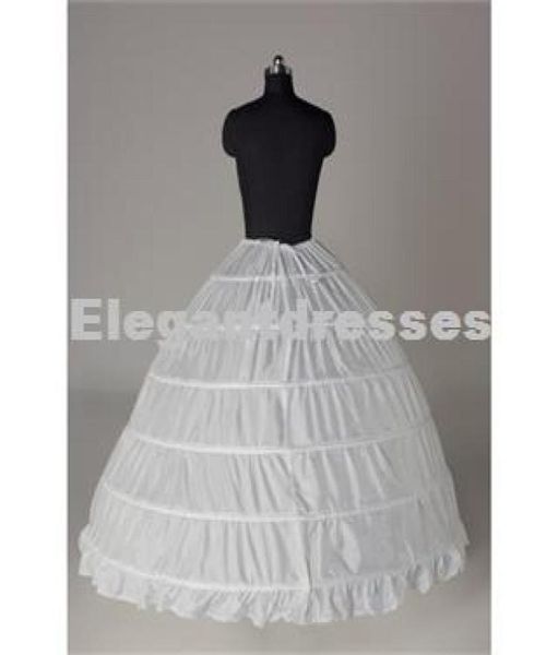 Mais novo lindo branco 6 hoop petticoat crinoline top underskirt para acessórios de noiva 6036237