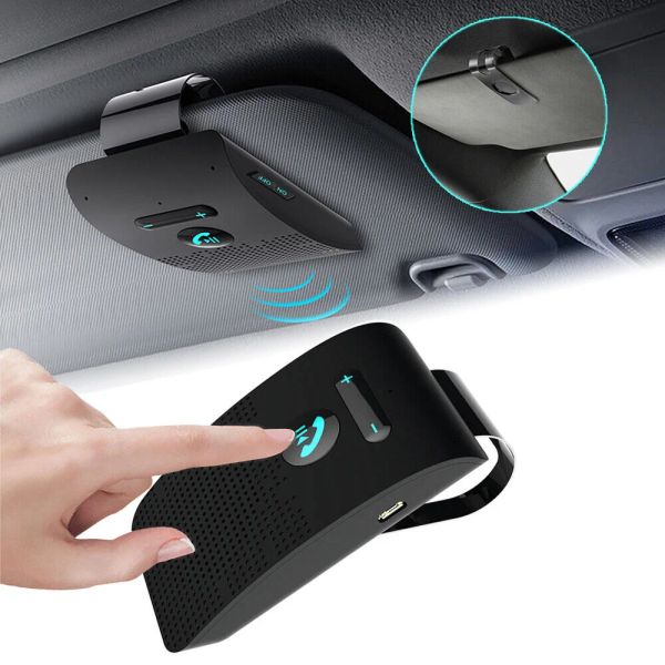 Alto-falantes Bluetooth Speaker Handsfree Car Kit Sun Visor Clip Receptor de Áudio Sem Fio Speakerphone Alto Music Player Manos Libres Coche