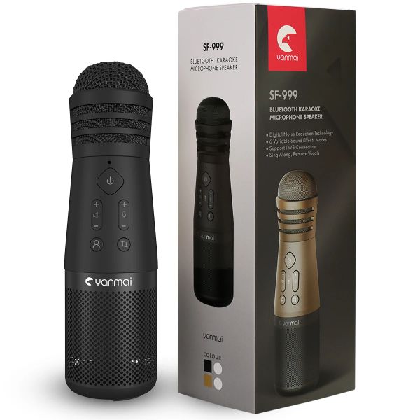 Hoparlörler Kablosuz Karaoke Mikrofon Bluetooth Hoparlör Hepsi Bir Seyahat Taşınabilir 6 Mod 10 Metre Çocuk Müzik Araba Ev KTV Oyun Konuşması