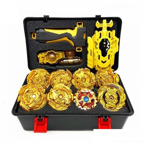 Trottola Burst Arena Toys Set Gold Beylade con lanciatore e scatola di immagazzinaggio Bayblade Bable Drain Fafnir Phoenix 230626 Drop Delivery Dhunu