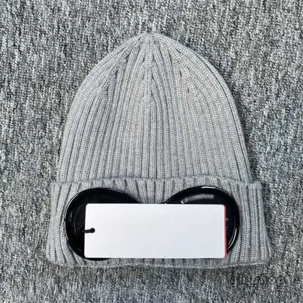 Cp Duas Lentes Óculos Óculos Gorros Homens Chapéus De Malha Crânio Caps Ao Ar Livre Mulheres Uniesex Inverno Beanie Preto Cinza Bonnet Gorros Company 2023 Inverno 412