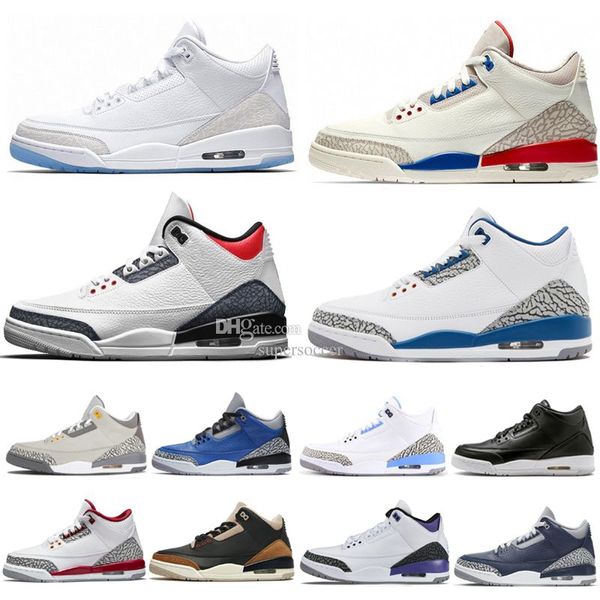 Novas Mulheres Mens Basquete Sapatos 3 3s Cardeal Vermelho Profundo Iris Musselina Corrida Azul Unclaser Laranja Pinho Verde Peças Georgetown Mens Sapatilhas Sapatos Esportivos