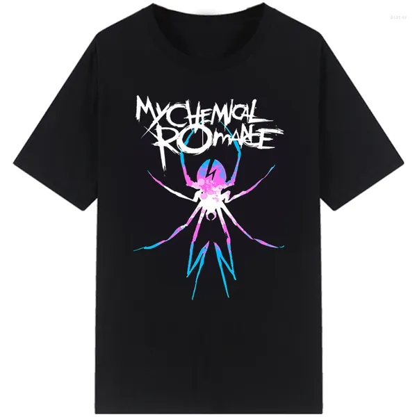 Camisetas femininas MY ROMANCE WRECKAGE WE RISE CAMISA OFICIAL MCR TRÊS CHEERS Homens Negros