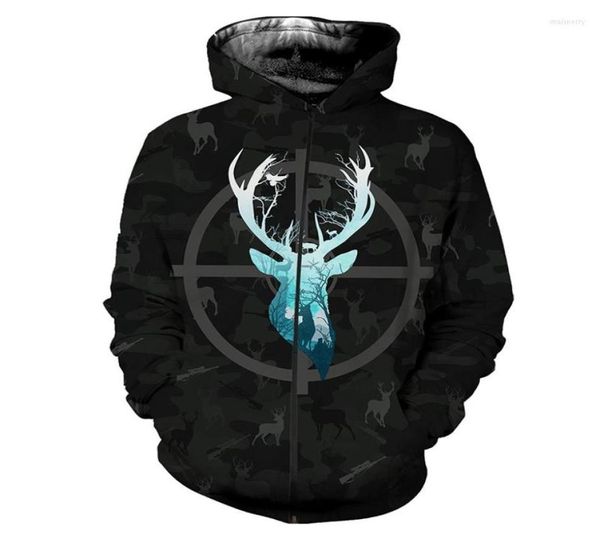 Men039s Hoodies Dark Deer 3D All Over Gedruckt Herren Hoodie Harajuku Mode Sweatshirt Unisex Casual Pullover Mantel Sudadera Homb7914757