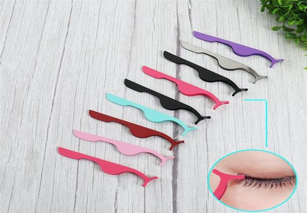 Wimpernzange, falsche Wimpernpinzette, 8 Farben, gefälschte Wimpern-Applikator, Wimpernverlängerung, Lockenwickler, Nipper, Hilfs-Clip-Klemme, Makeu4771438