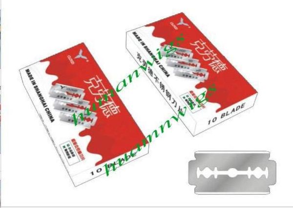 Mais barato nuvem 100 peças por pacote japão 6cr13 aço inoxidável lâmina de borda dupla lâmina de barbear de segurança fácil de usar 7509654