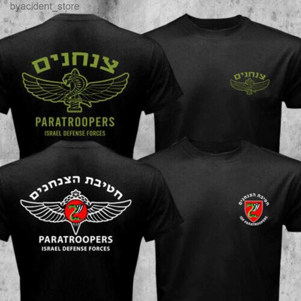 Мужские футболки Армия Израиля ЦАХАЛ 35-я десантная бригада спецназа Военная мужская футболка с коротким рукавом Повседневная хлопковая летняя футболка с круглым вырезом L240304