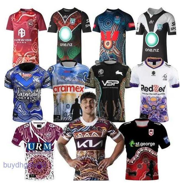 Herren-T-Shirts 2023 Bulldogss Rugby-Trikot 22 23 Cronulla Sutherland Sharks Eels Wests Tigers Sea Eagles NSW Blues QLD Maroons Melbourne Storm Heim-Auswärts-Größe S5XL RSO4