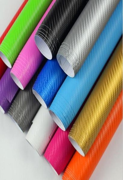 Verschiedene Farben 3D-Carbonfaser-Vinyl-Aufkleber, Luftblase für Auto, Fahrrad, Luftablass, Tischabdeckung für Auto, Boot, 152 x 30 m, Rolle 9374447