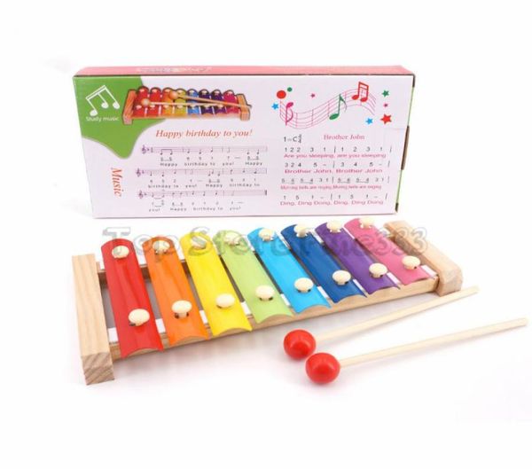 Деревянная игрушка-фортепиано для рук Children039s Музыкальные инструменты Kid Baby Ксилофон Развивающие деревянные игрушки Kids Baby Gif5865400