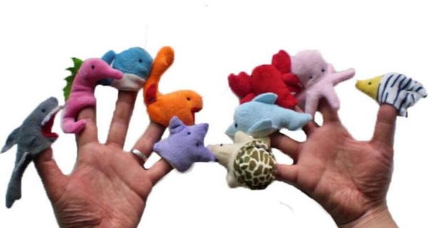 60pcs6lot burattino da dito peluche bambola per regalo di compleanno per bambini animale cartone animato animali marini bambole da dito preferite dal bambino5860868