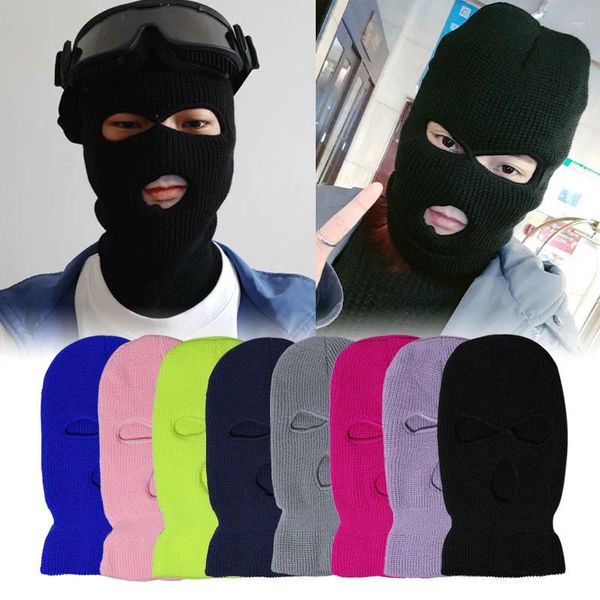 Berets Herren Wintermütze Sturmhaube Gesichtsmaske Halswärmer Mädchen Hüte Beanie Frauen Motorrad Männliche Strumpfmütze