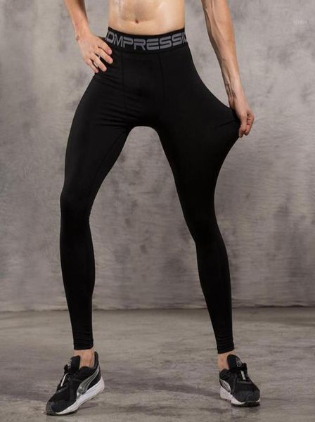 Koşu Pantolon Vansik Mens Sıkıştırma Tayt Cilt Jogging Jogger Fitness Egzersiz Spor Salonu Atletik Uzun Pantolon Spandex Hızlı Dry12650305