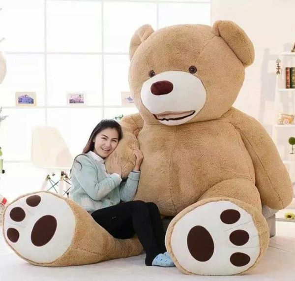 1M13M16M2M26MAmerican big bear boneca brinquedo de pelúcia gigante ursinho brincando com boneca abraço panda menina dia presente pele H08248744210