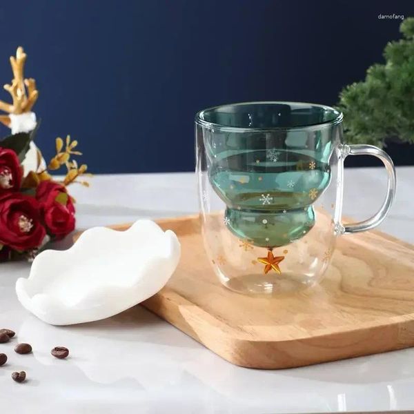Şarap Gözlükleri Noel Dekorasyonları Tumblers Kahve Kupaları Ev Kupaları Parti Çay Farları Cam Sware İçecek Hediye Kupa