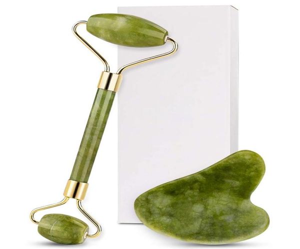 Tamax 100 grau a verde jade rolo facial rosto pescoço emagrecimento massageador guasha gua sha kits solda metal ruído liga de zinco frame2121232