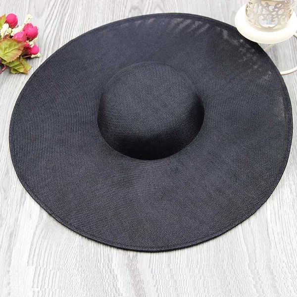 Hüte mit breiter Krempe, Eimerhüte, Damen-Fascinator, Modehut, Basis, Party, Hochzeit, Sinamay-Hut, Weiß, breiter Krempe, Fedora, Kentucky Derby, Kopfbedeckung, Haarschmuck J240305