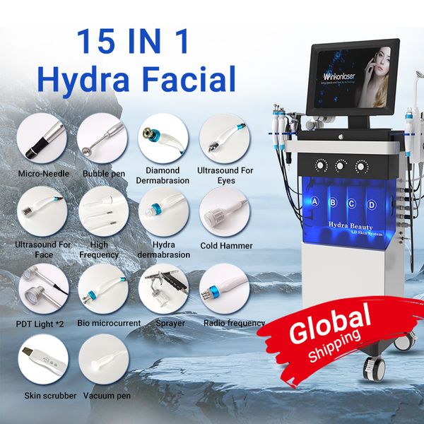 Hydro Facial Aqua Peel Diamond Face Lift Dermabrasion Hautpflege Oxygen Water Jet Spa Hydrafacial Machine 2 Jahre Garantie