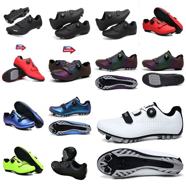 Scarpe da ciclismo Uomo Sport Scarpe da bici da strada sterrata Scarpe da ginnastica da ciclismo a velocità piatta Appartamenti Calzature da bicicletta da montagna Wrestring hunt GAI