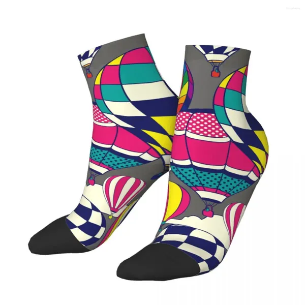 Herrensocken, Polyester, niedrige Röhre, bunte Retro-Luftballons, atmungsaktiv, lässig, kurze Socke