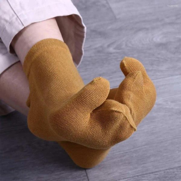 Mulheres meias respirável moda sandália de algodão masculino japonês meias split tabi flip flop dois dedos do pé