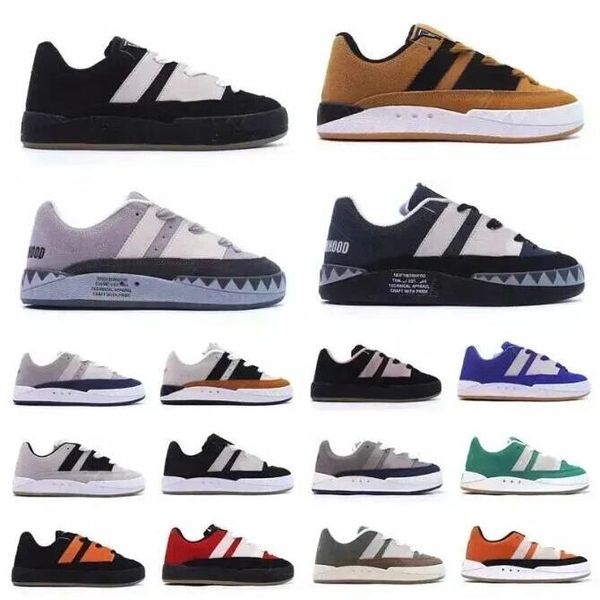 Designer Running Sneakers Bairro Cinza Poder Vermelho Cristal Branco Humano Feito Poeira Verde Marrom Núcleo Preto Homens Mulheres Camurça Skate Sapatos