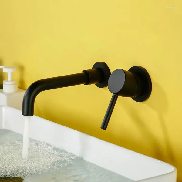 Banyo lavabo musluklar duvar monte pirinç havza musluğu tek saplı karıştırıcı musluk soğuk su toptan banyo mabah beyaz gül altın set