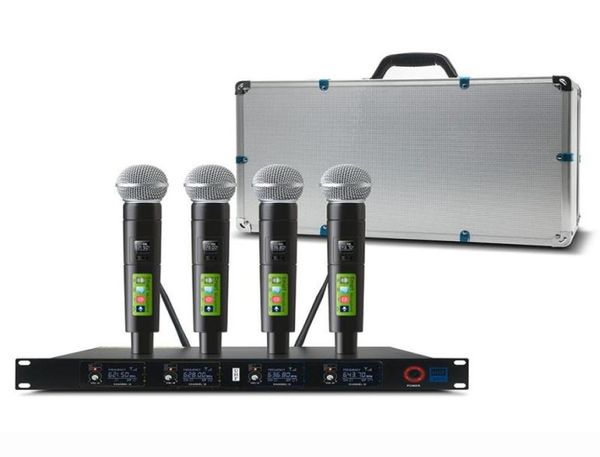 Mikrofone Professionelles drahtloses Mikrofonsystem 4-Kanal-Handheld für Heim-KTV-Karaoke3135088