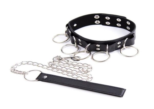 Giochi per adulti Femmina Catena di metallo Collo Restrizione Collare per cani Schiavo Bondage Giocattoli adulti del sesso per lei9852403