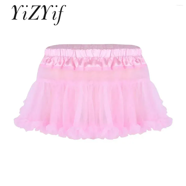 Abbigliamento da palco Donna Ragazza Minigonna con tutù con volant Cintura in raso elastico Increspato Morbido tulle a strati Sottoveste Intimo Balletto Danza