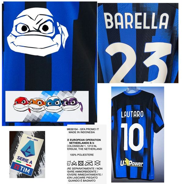 Heimtextilien 2024 SONDERVERSION Match Worn Player Issue LAUTARO DIMARCO THURAM BARELLA CALHANOGLU Maillot Heat Transfer Iron ON Soccer Patch Badge