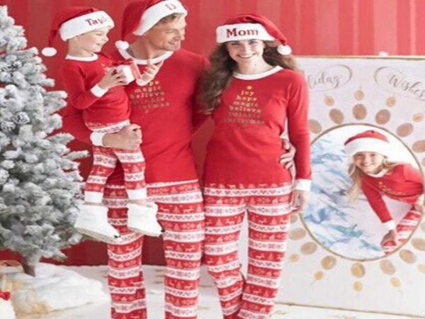 Neujahr Familie Weihnachten Pyjamas Passende Familie Outfit Vater Mutter Tochter Mädchen Junge Kleidung Sets Pyjamas Familienlook 2011289989528