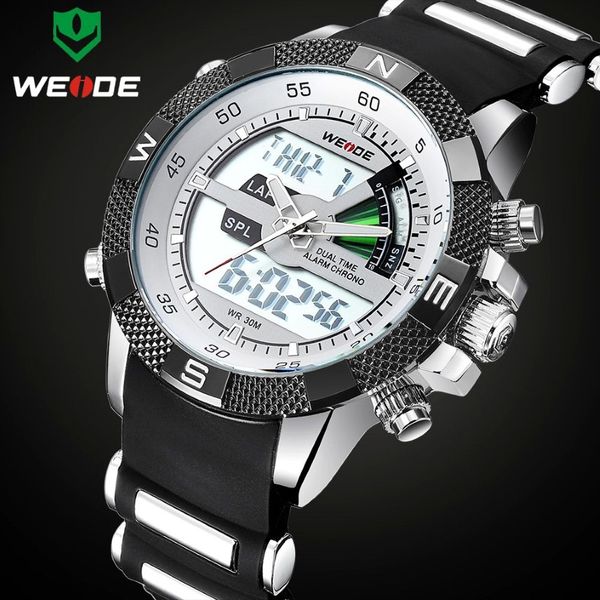 Luxus Marke WEIDE Männer Mode Sport Uhren männer Quarz Analog LED Uhr Männliche Militärische Armbanduhr Relogio Masculino LY191263Y