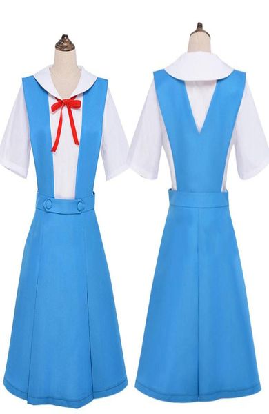 Anime eva asuka langley soryu ayanami rei cosplay traje feminino vestido roupa gilrs uniformes escolares anime trajes 6315327