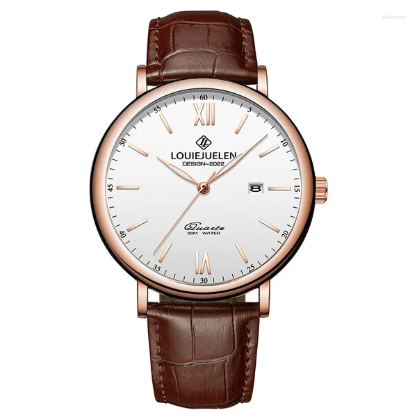 Armbanduhren Mode Klassische Leder Männer Uhren Top Marke Luxus Wasserdichte Auto Datum Quarz Relogio Masculino
