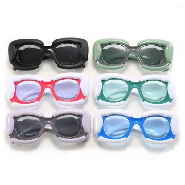 Óculos ao ar livre Design Óculos de sol quadrados Oversized Cloud Shape Sun Óculos Rim Shades UV400 Protection Cycling