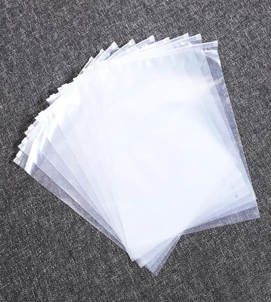 50pcslot şeffaf fermuar ambalaj torbaları Giysileri yeniden kapatılabilir poli plastik giysiler, gemi giysileri için zip çantaları gömlek kot pantolon4547330