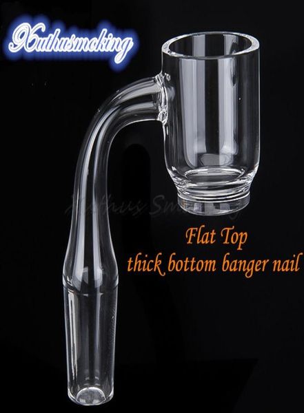 Acessórios para fumar de topo plano Quartz Banger Prego de fundo grosso 10mm 14mm 18mm Terp Slurper Domeless Gavel para Bong 6599779202