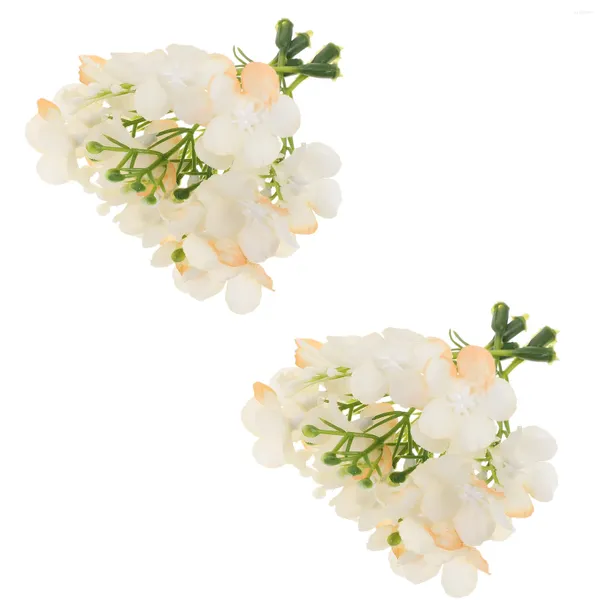 Dekorative Blumen, 20 Stück, künstliche Blumenröschen, Hochzeit, Haarschmuck, Hortensien, Seidendekorationen