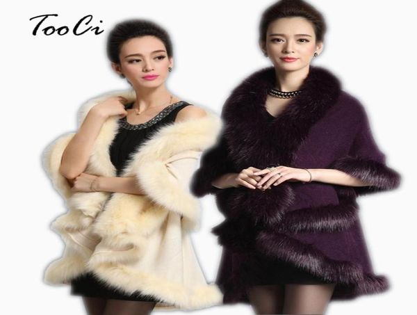 Nova moda outono inverno feminino casaco de pele sintética preto longo lã cashmere cardigan feminino poncho suéter de malha feminino cardigan y200928275539